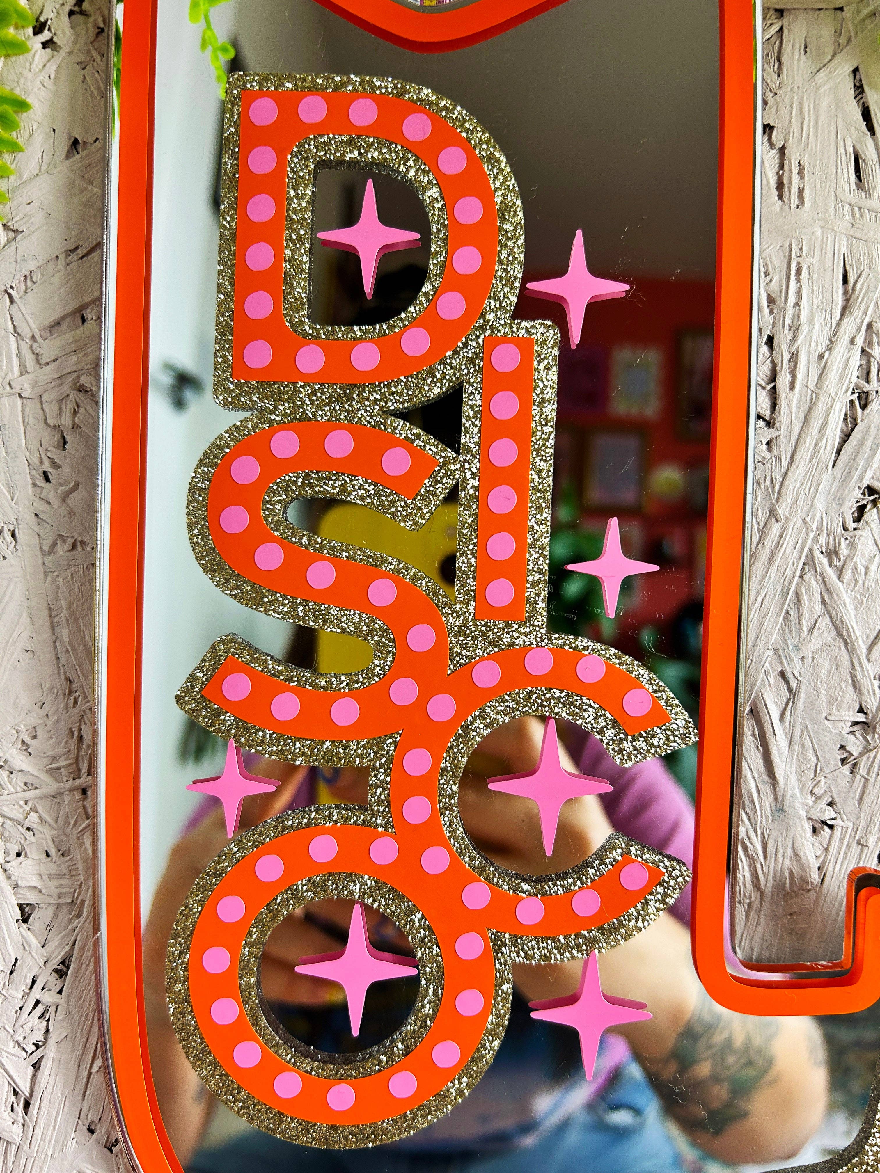 Printed Weird - Vendita all'ingrosso Specchi da parete - Specchio con scritta «DISCO Motel»6