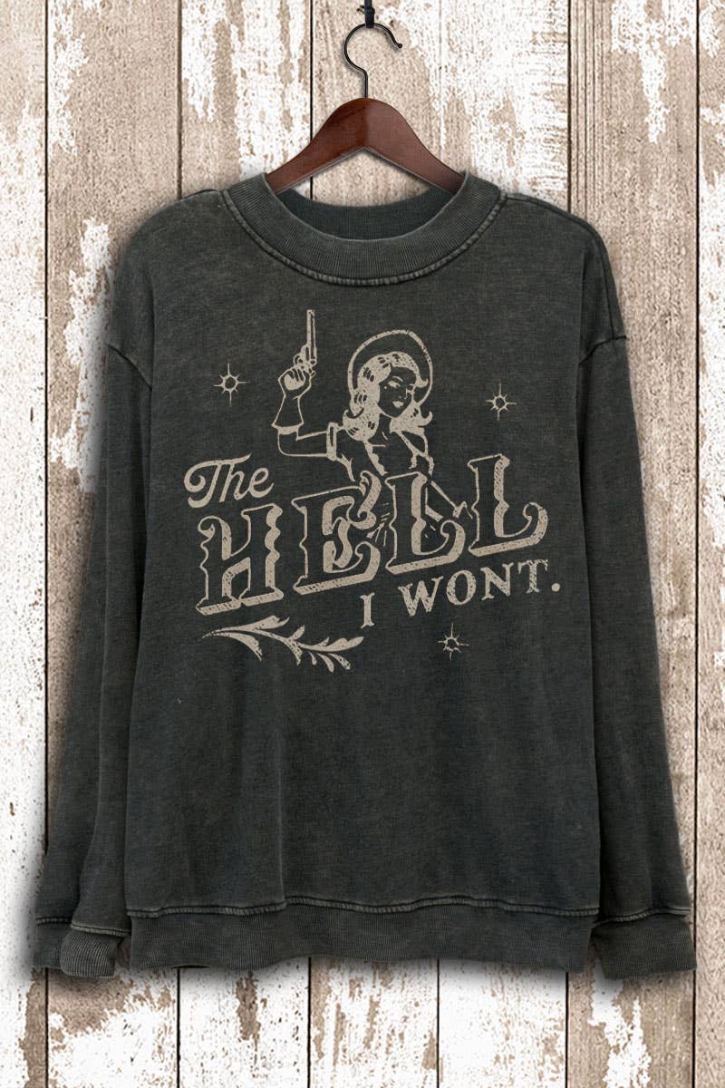 HRTandLUV - Vente Sweat-shirt à imprimés – femme - SWEAT-SHIRTS MINÉRAUX THE HELL I WONT - HL6936SW0