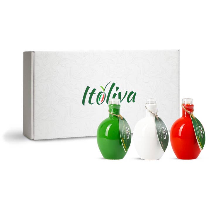 Proefpakket 3 potjes van 250 ml met doos voor wholesale door Itoliva