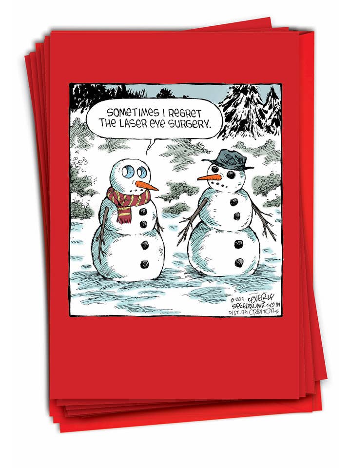 Box of 12 Christmas Card - Laser Eye Surgery for wholesale by NobleWorks