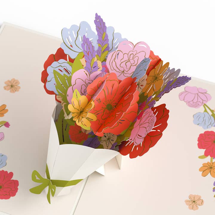 Lovepop Cards - Wholesale Thank You Card - Thanks a Bunch 12”H x 8.5”W Bouquet 5''x7'' Card2