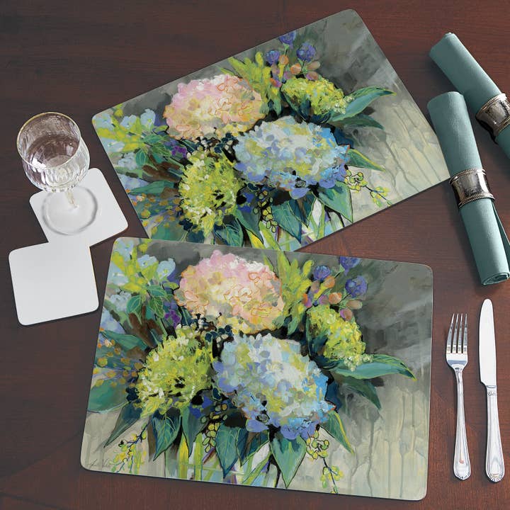 CounterArt/Highland Home/Thirstystone - Wholesale Placemat - Cala Home Garden Hydrangeas Decorative Hardboard Placemats2