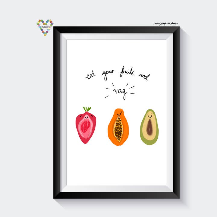 ÄT DINA FRUKTER Konsttryck för wholesale av Two Brides Presents