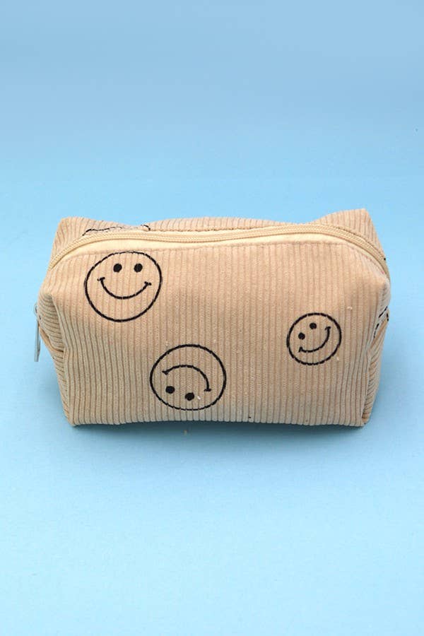 JOSSLYN by wall to wall - Wholesale Makeup/Cosmetic Bag - SMILEY COSMETIC MAKEUP POUCH BAG | 40P5217