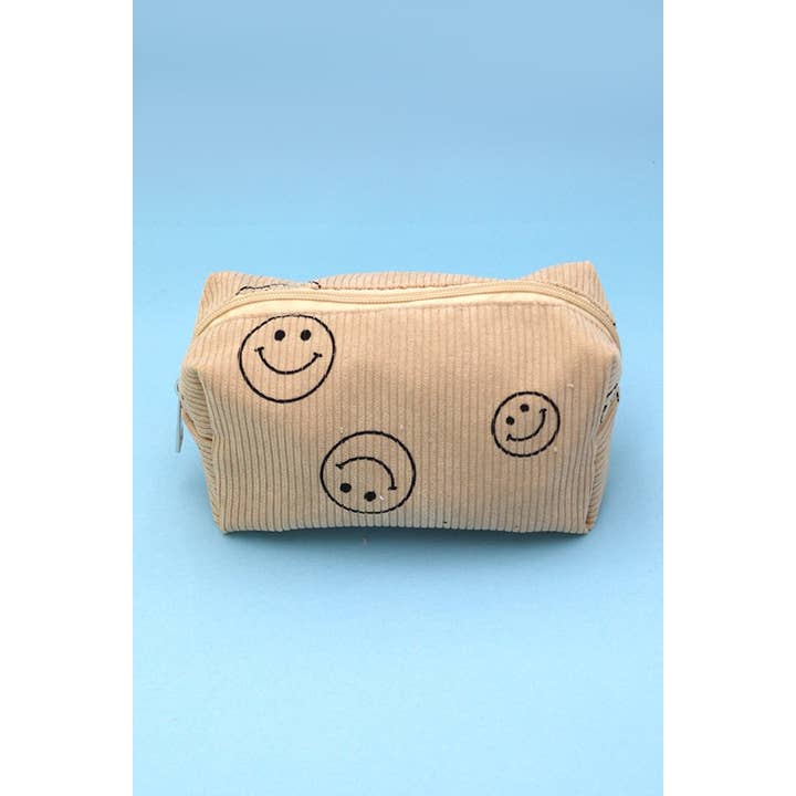 JOSSLYN by wall to wall - Wholesale Makeup/Cosmetic Bag - SMILEY COSMETIC MAKEUP POUCH BAG | 40P5217