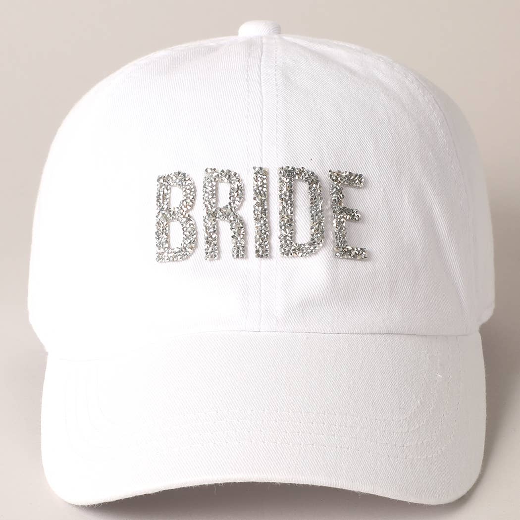 Fashion City - Wholesale Baseball Cap - Women's - Bride Glitter Letter Patch Baseball Cap2