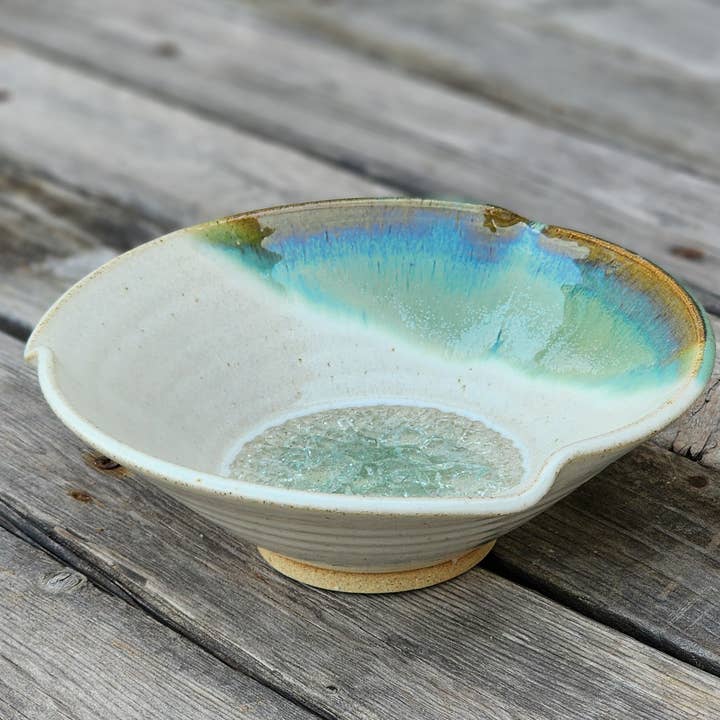 Dock 6 Pottery - Wholesale Decorative Plate/Dish/Bowl - 3 Pinch Rim Bowl - Made to Order - Fused Glass Pottery8