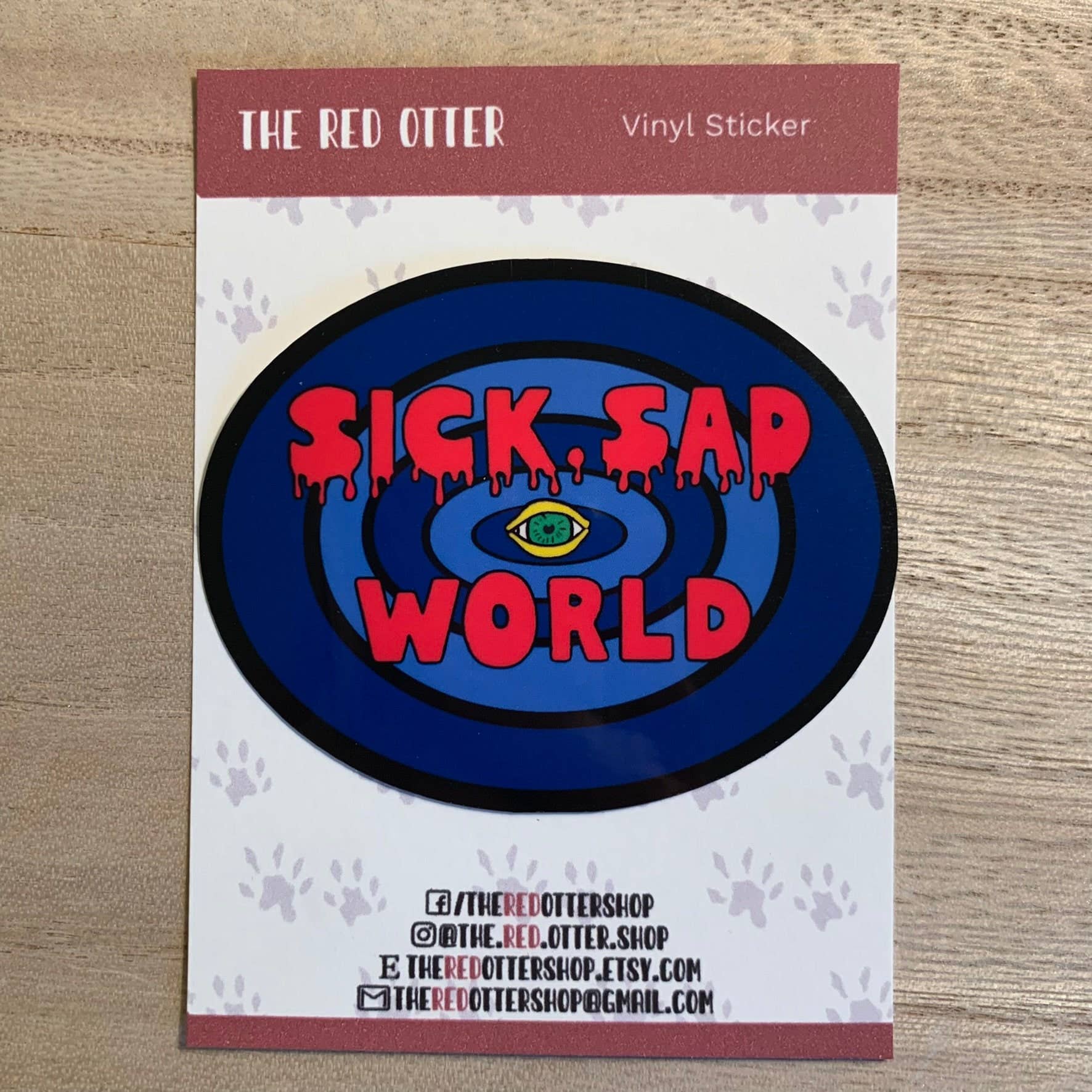 The Red Otter - Wholesale Sticker - Sick, Sad, World Sticker, 90'S Television Sticker, Tv, Daria, Mtv, Funny Tv Sticker, Humorous, Laptop, Tumbler, Water Bottle, Cooler, Gift5