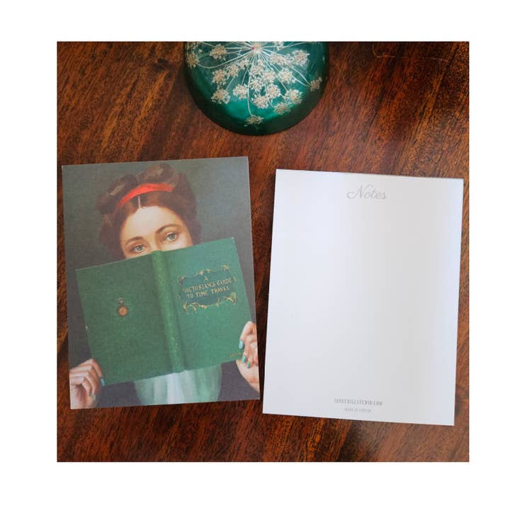 JANET HILL STUDIO - Wholesale Notepad - 'A Victorian's Guide To Time Travel' Tear-away Notepad