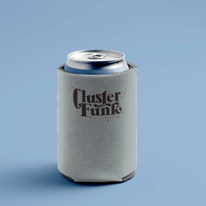 Cluster Funk Studio - Wholesale Drink Huggers & Koozies - Cowboys Cry Too: Cat Cowboy Koozie3