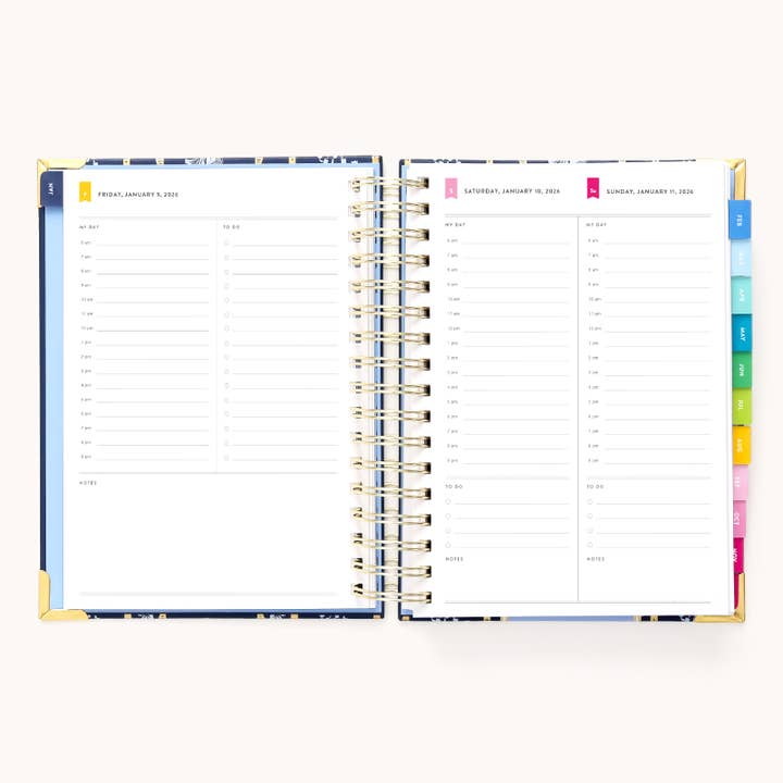 Simplified by Emily Ley – wholesale Planner – 2026 Spiral Daily Simplified Planner - Poppy Posies10