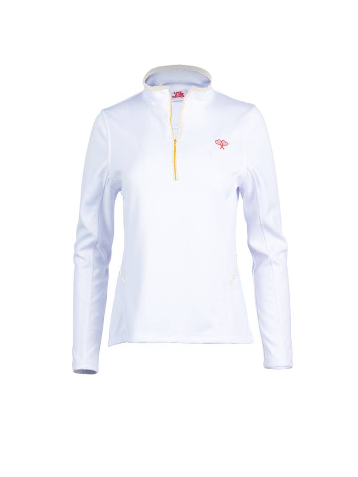 Love All Tennis Dam Tracy 1/4 Zip Jacka Prickig för wholesale av Love All Tennis
