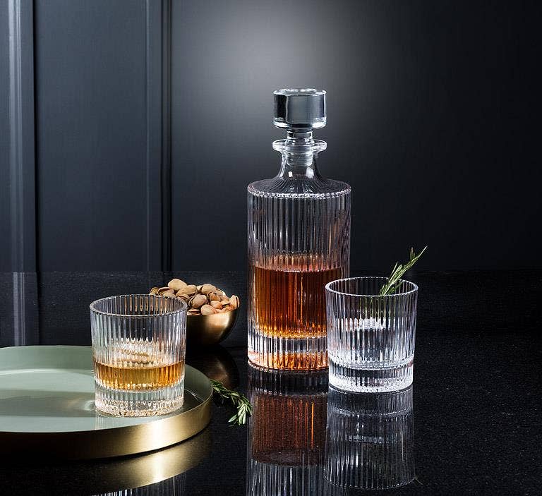 Abbott - Wholesale Cocktail/Liquor Glass - Vertical Optic Tumbler-Clear-3.5"H(10oz)1