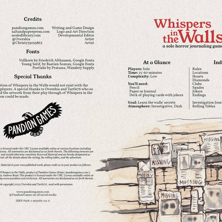 Pandion Games - Wholesale Board Game - Whispers in the Walls 2e4