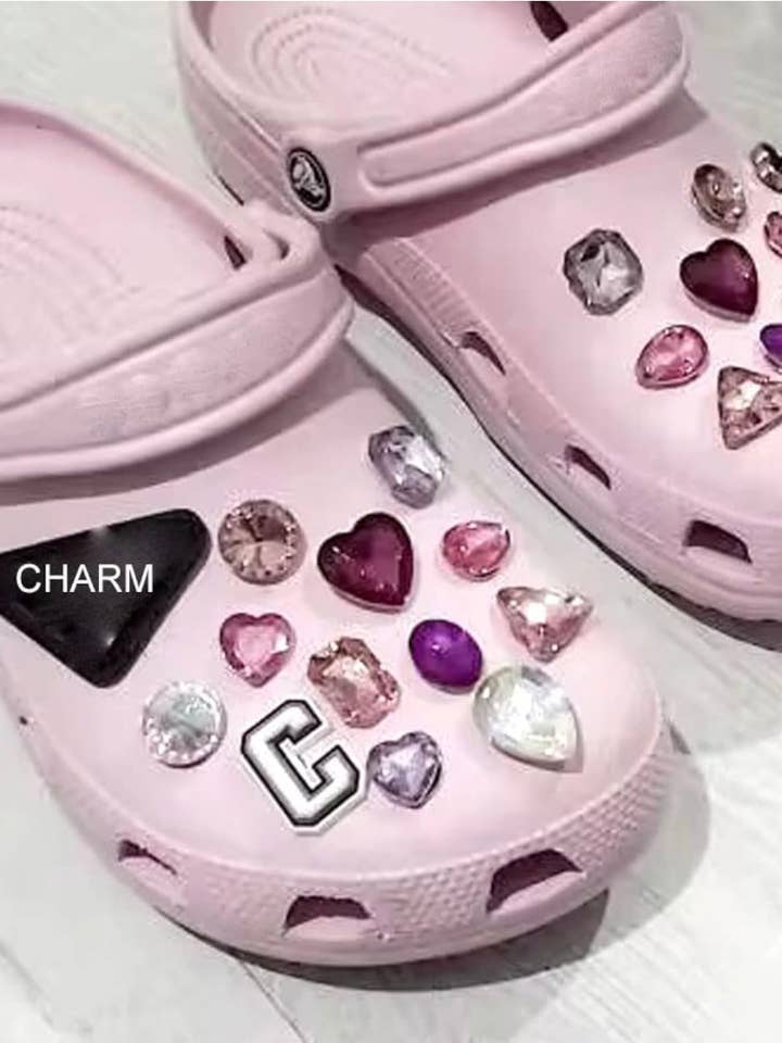 SugarQuoteMeNot LLC - Vente Accessoire pour chaussures - Breloques en forme de chaussures avec 4 pierres précieuses2