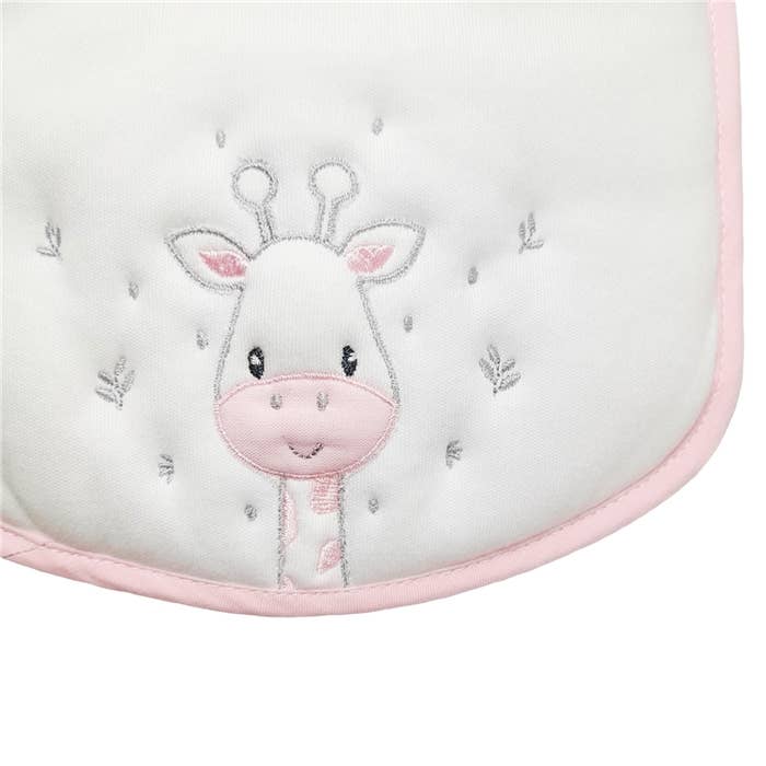 Blue Kids – wholesale Haklapp - Baby – Mellanstor babette i bomull med giraffbroderi4