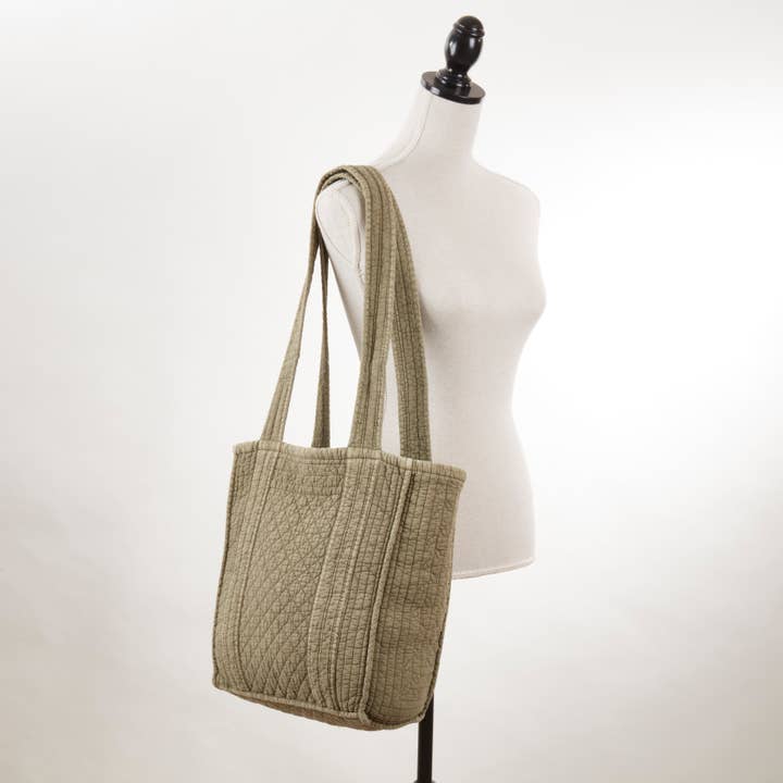 Saro Lifestyle - Wholesale Tote Bag - Women's - Soft Cotton Quilted Tote Bag