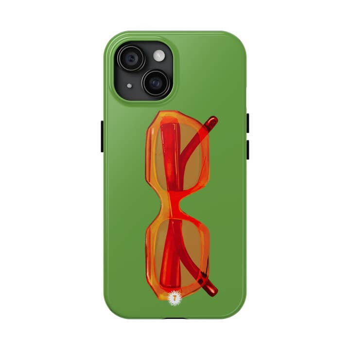 Étui de téléphone à lunettes rouge citron pour la vente par Thursday’s Child Creative Studio