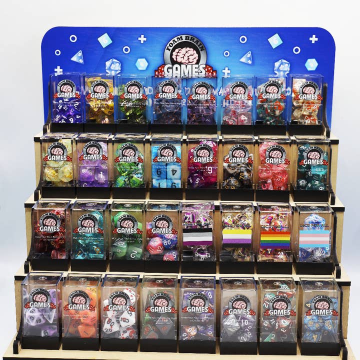 Foam Brain Games - Wholesale Retailer Display - Paper & Novelty - Wood 4 Tier Display1