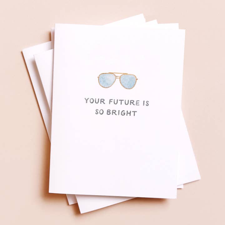 Amy Zhang - Wholesale Graduation Card - Bright Future Sunglasses — Congrats / Graduation Card0