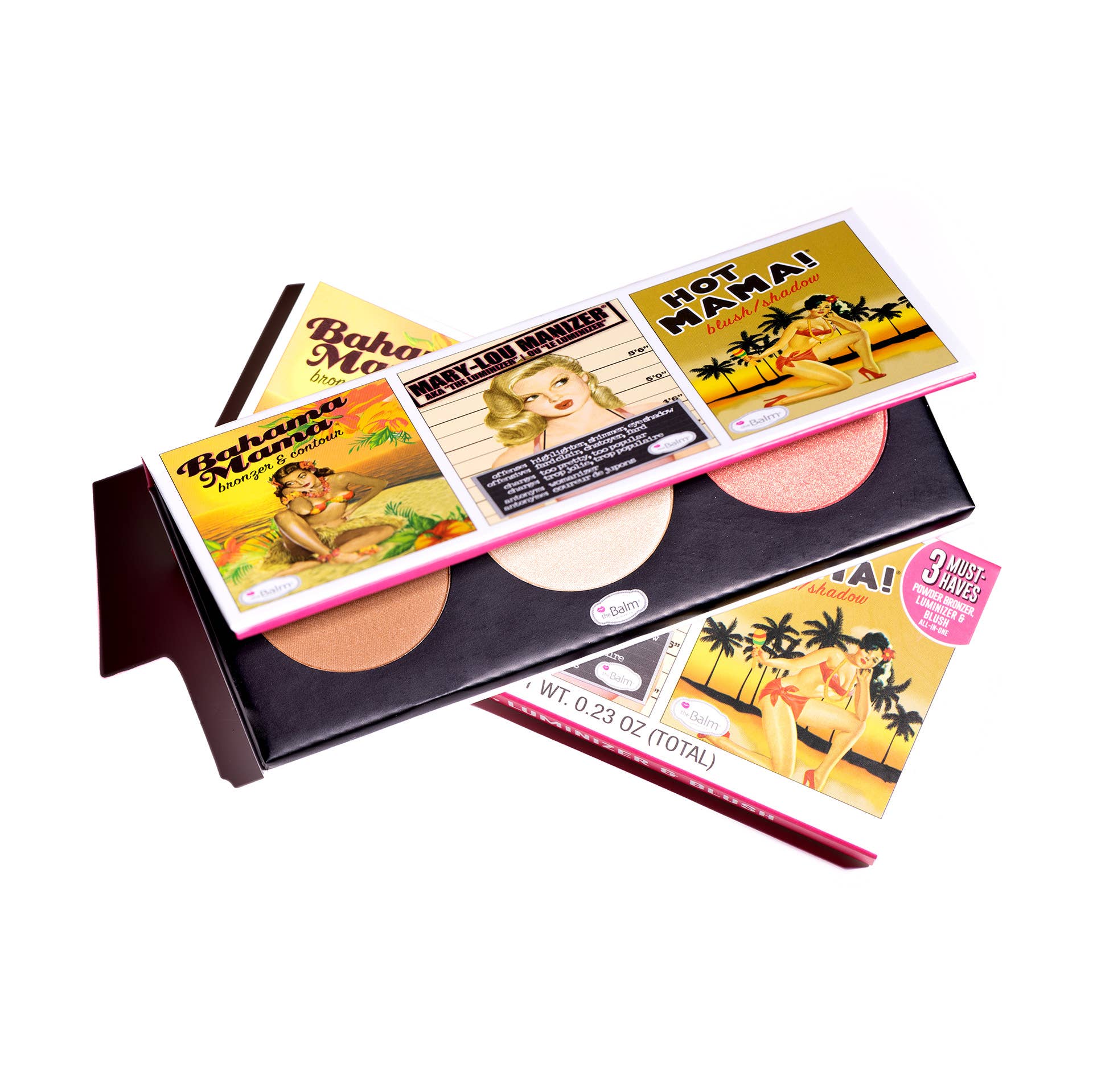 theBalm Cosmetics - Wholesale Face Makeup Palette - Trio Must Haves -Bahama Mama, Mary-Lou Manizer, Hot Mama1