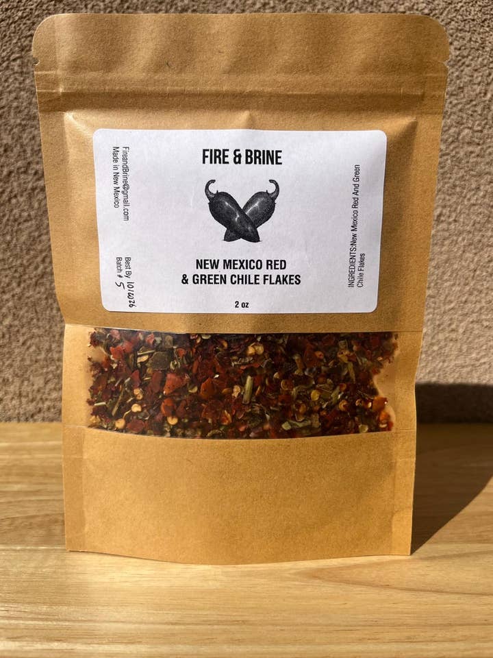 Nouveau-Mexique Hatch Flocons de Piment Rouge & Vert | Flocons de Chili du Sud-Ouest pour la Cuisine et le Gril pour la vente par Fire & Brine
