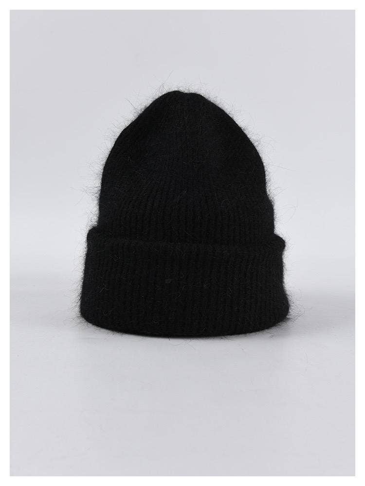 Angora Beanie Hat - Black for wholesale on Faire1