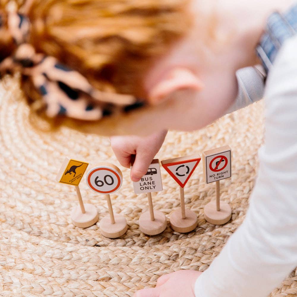 Make Me Iconic – Brinquedo de madeira - Crianças por atacado – BRINQUEDO DE MADEIRA - SINAIS DE ESTRADA AUSTRALIANOS EM MOEDA SOLTA4