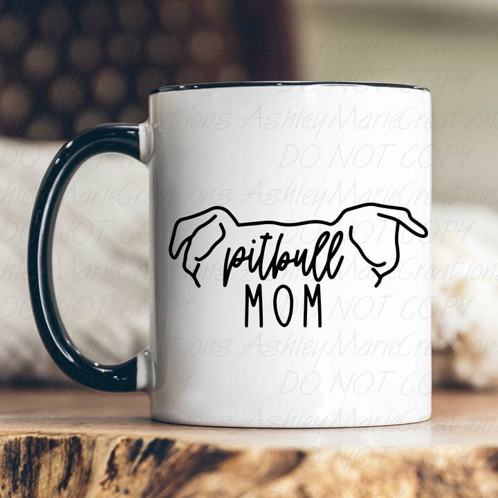 Pitbull Mom mok voor wholesale door Ashley Marie Creations