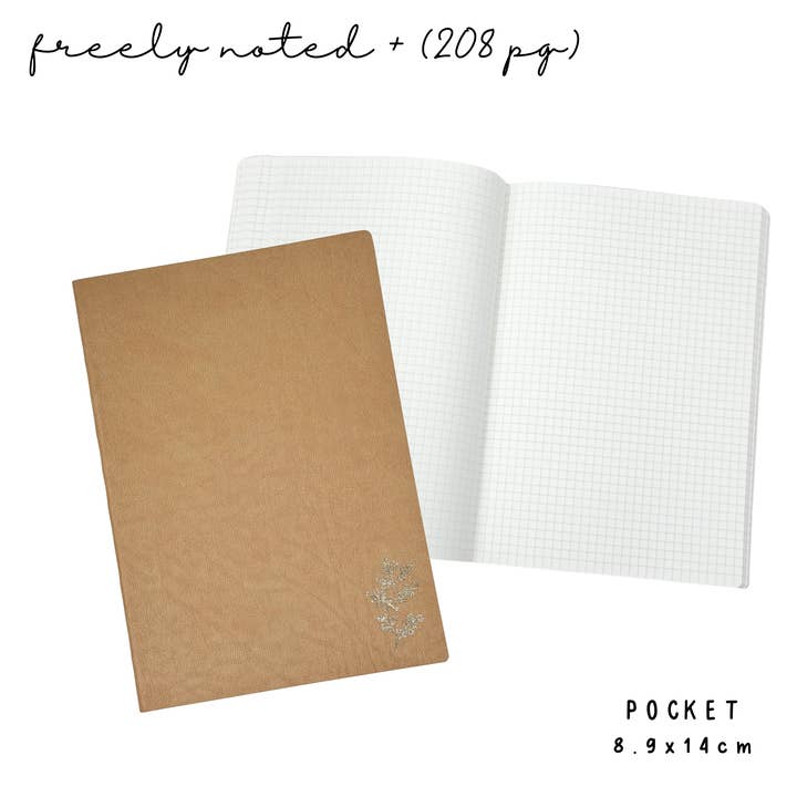 Pocket | Braun Freely Noted (208 Seiten) | Tomoe River Papier Notizbuch für den Großhandel von Plannermonkeyco