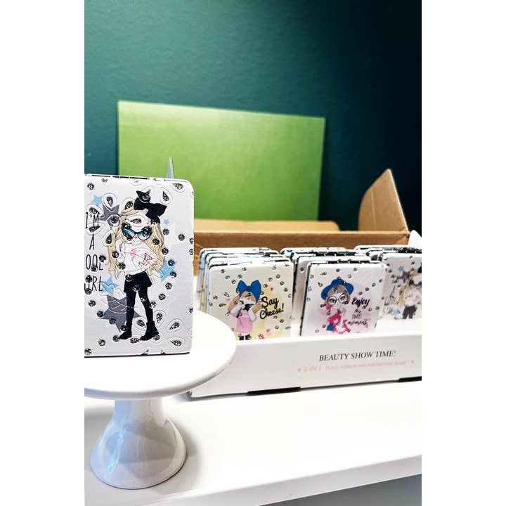 KC Factory - Wholesale Compact Mirror - Mini Cosmetic Folding Mirror 12pcs6