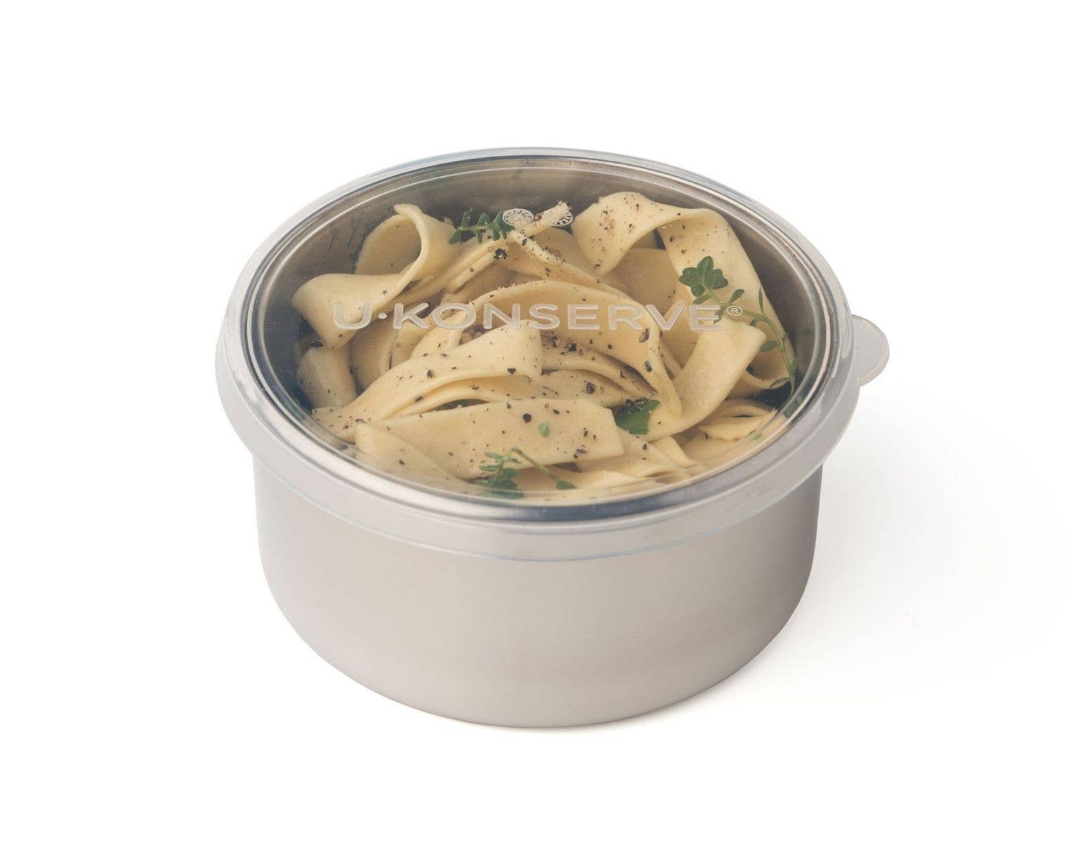 Round Stainless Steel | 16oz | Clear Silicone Lid for wholesale by U Konserve