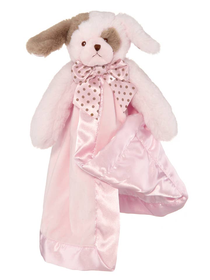 Bearington Collection - Wholesale Security/Cuddle Blanket - Baby - Wiggles Pink Puppy Snuggler