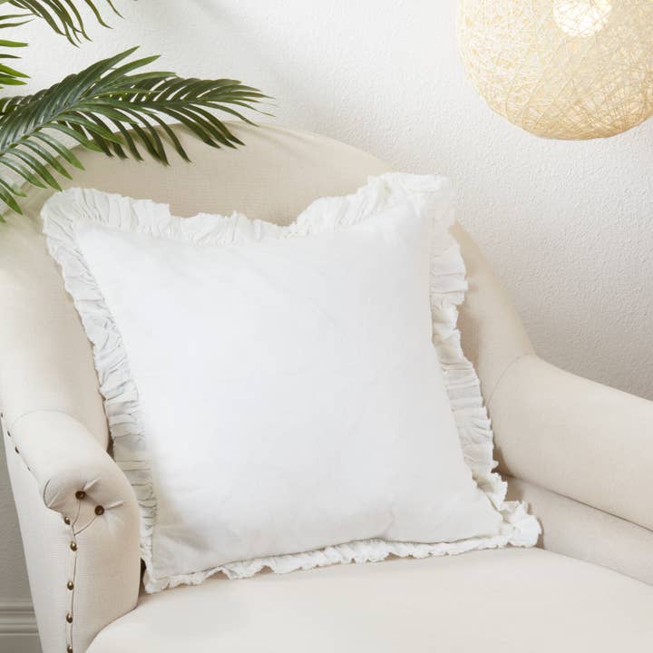 Saro Lifestyle - Wholesale Throw/Decorative Pillow - Ruffled Design Pillow - Down Filled5