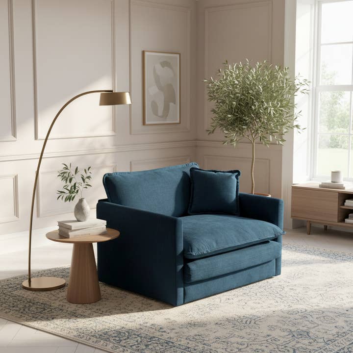 Fremont 41.4" 1 Piece Deep Chenille Armchair with Toss Pillow for wholesale by HOMYCASA DESIGN INC