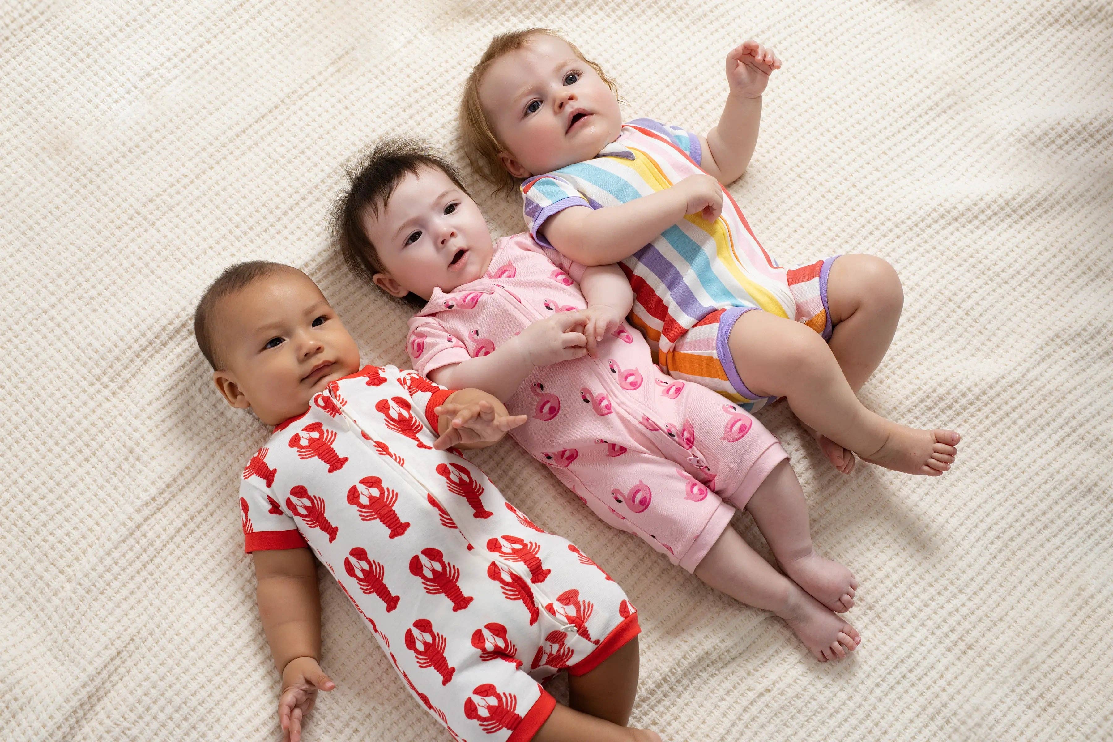 Monica + Andy - Wholesale Sleepsuit - Baby - Baby Shorty Pajamas_Lobster Claws1