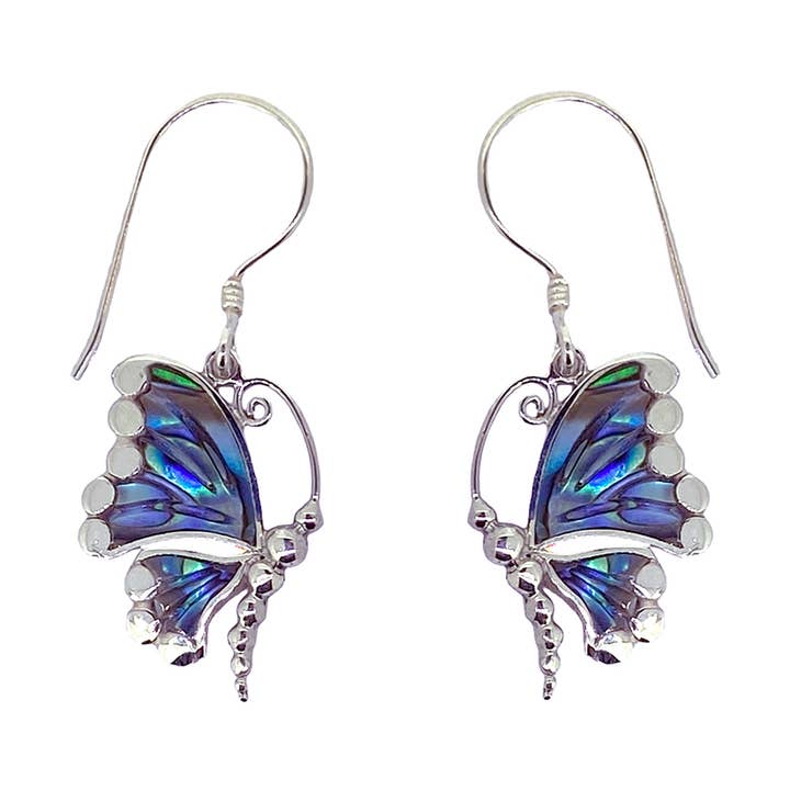 (340APAUA) Fantastici orecchini a farfalla in argento per la vendita all'ingrosso da parte di Vera Wolf