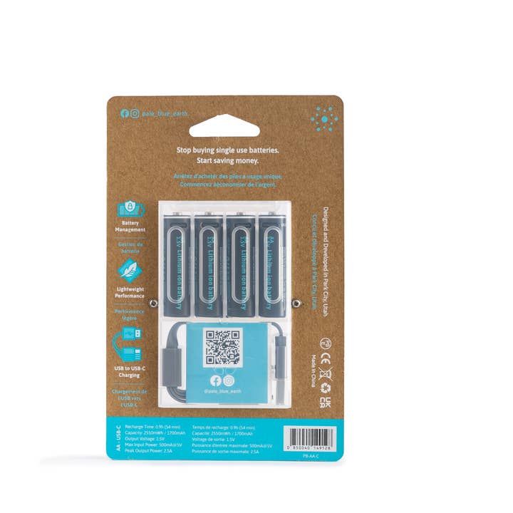 Paleblue - Wholesale Power Adapter - AA USB-C Rechargeable Batteries3