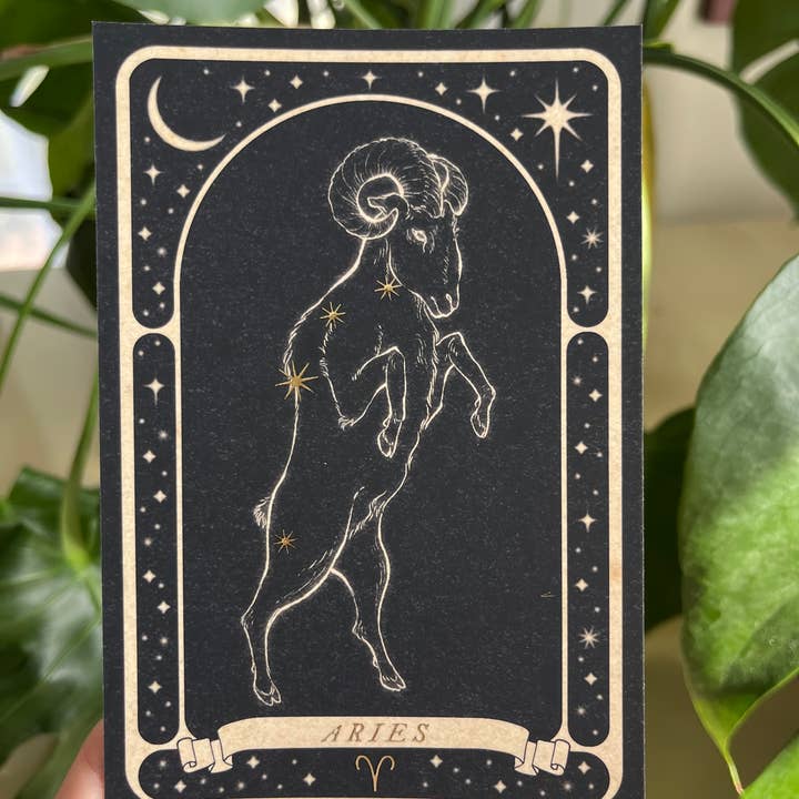 Lauren Noel Studio - Wholesale Postcard - Zodiac Gold Foil Postcard9