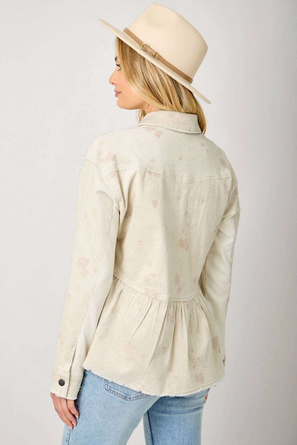 Mystree - Wholesale Jacket - Women's - 61174 Washed Terry Mix Peplum Jacket6