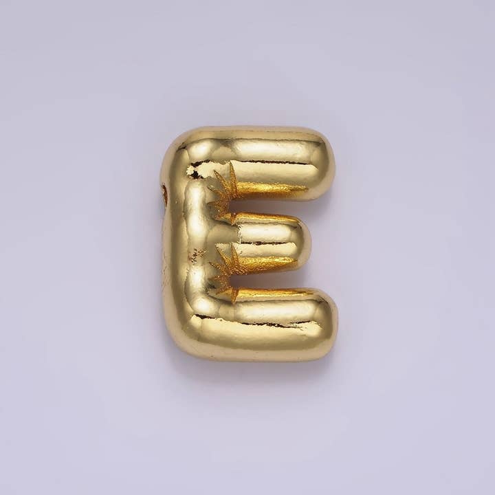 Aim Eternal - Wholesale Individual charm/pendant - 14K Gold Filled 20mm Chubby Balloon Initial Letter Pendant | A1067-A10794