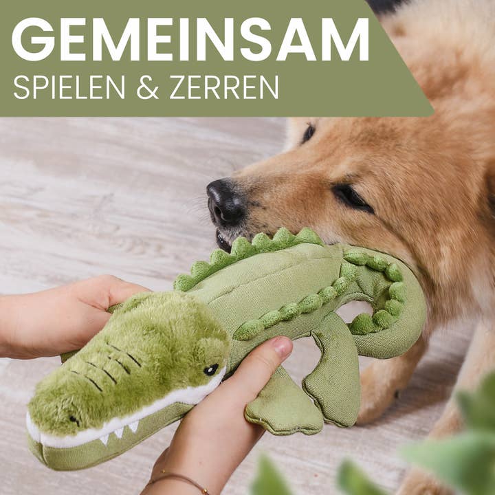 ne&no - Wholesale Pet Plush Toy - Dog - ne&no® Durable Dog Toy with Squeaker - Crocodile Kris3