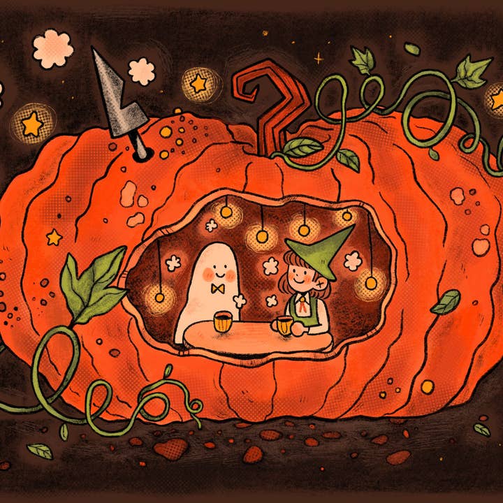 beanpolice - Wholesale Art Print - Pumpkin House Medium Print