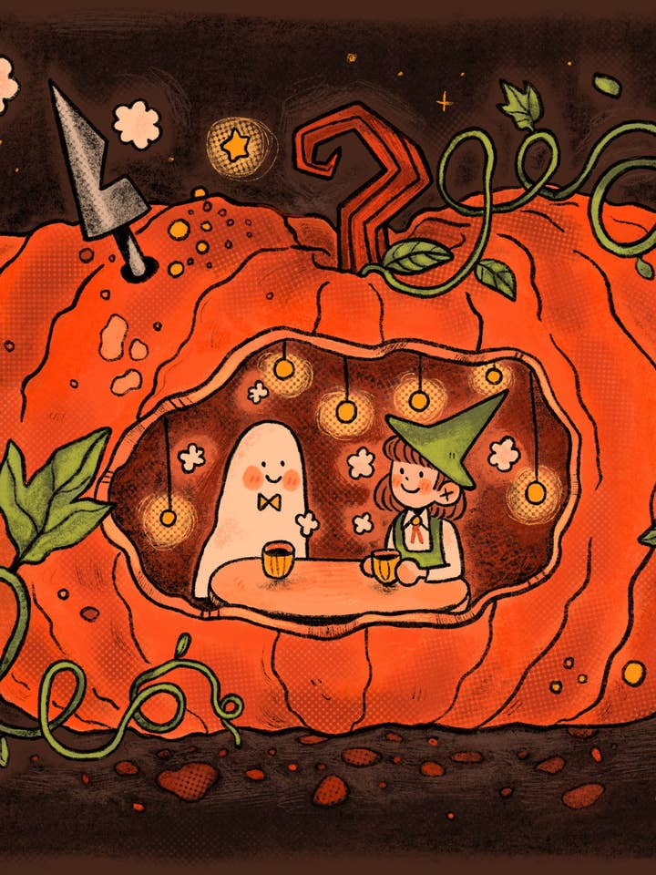 Pumpkin House Medium Print for wholesale by beanpolice