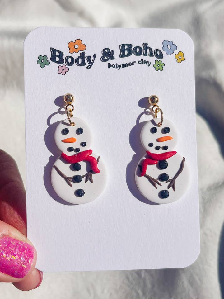 The Snowman Earrings for wholesale by Body & Boho