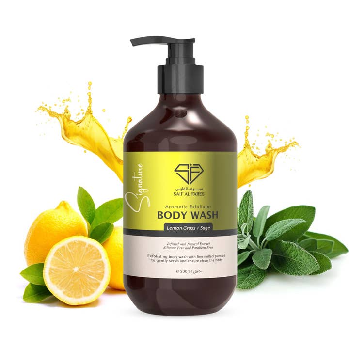Lemon Grass + Sage Pumice Body Wash 500 ML for wholesale by SAIF AL FARES
