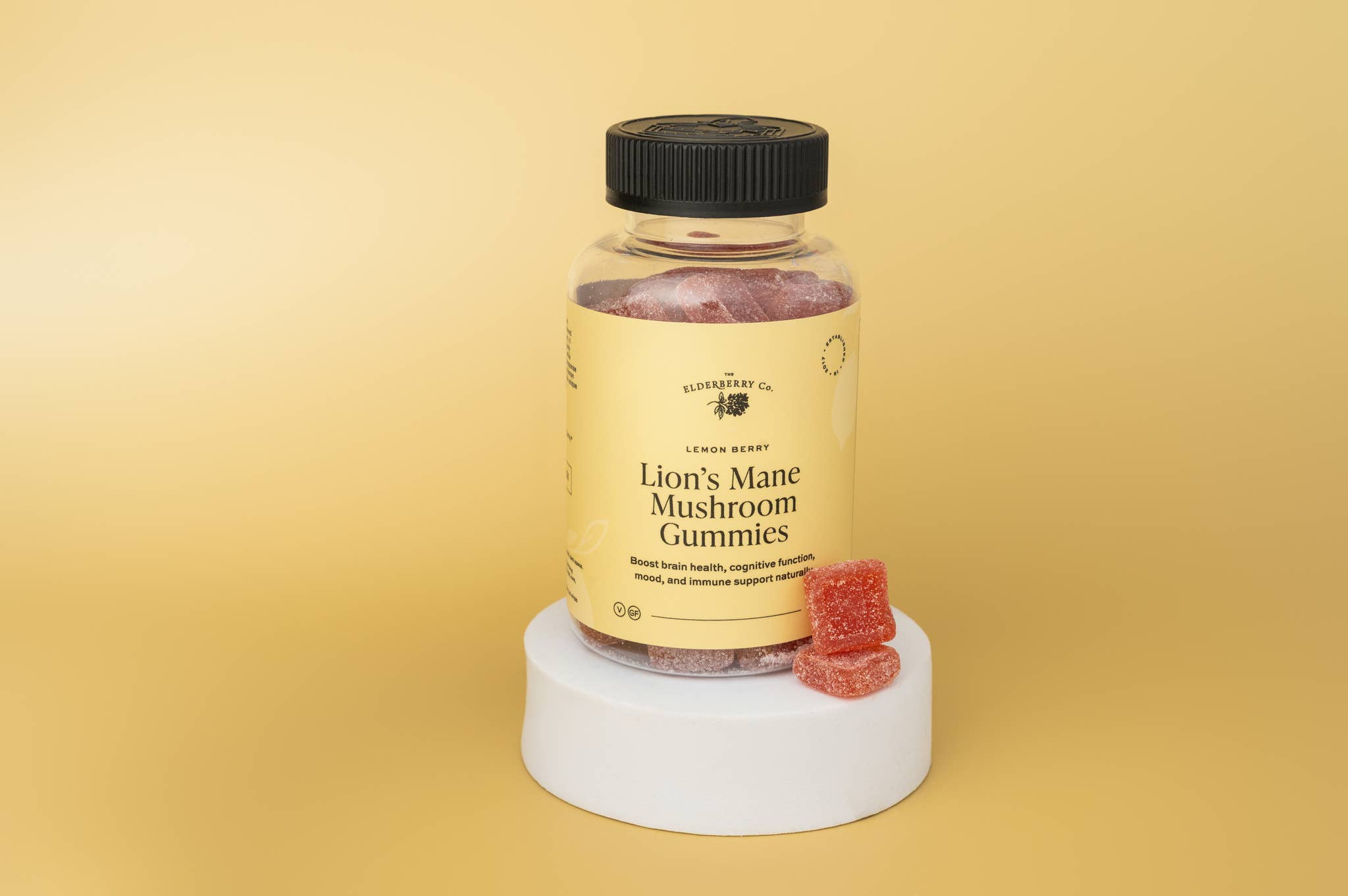 The Elderberry Co – Suplemento/vitamina oral por atacado – Gomas de Cogumelo Juba de Leão1