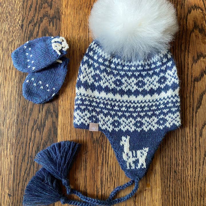 Samantha Holmes Alpaca Clothing and Gifts - Wholesale Newborn/Knit Hat - Baby - Alpaca Baby Earflap Hat - CLEARANCE PRICE12
