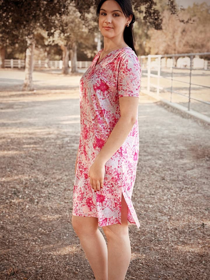 Printed Pocket Dress for wholesale by 24-Hrs Fashion