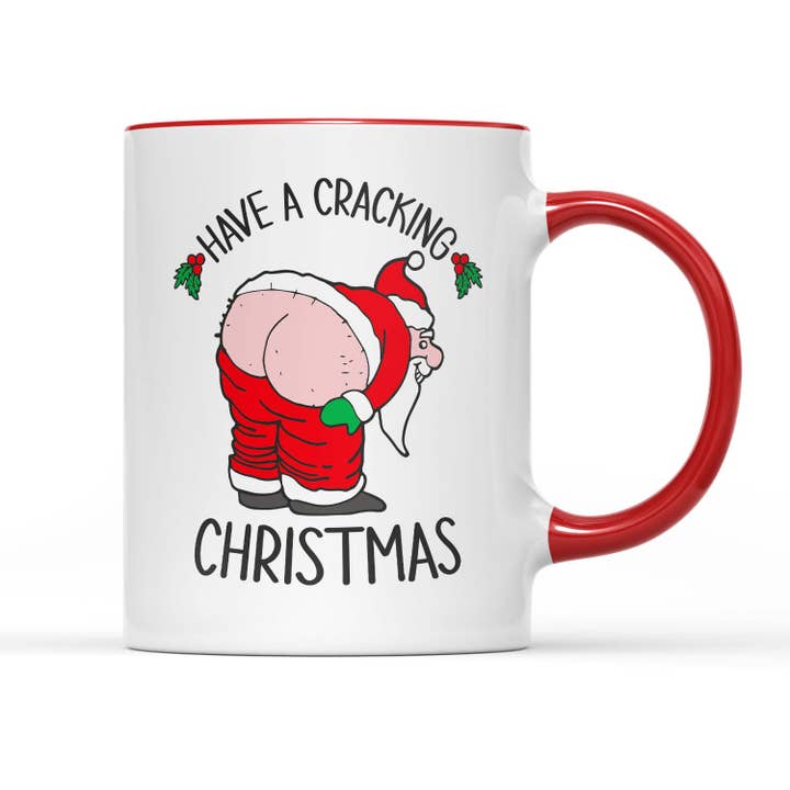 SmartyPants - Wholesale Coffee/Tea Cup - "Have a Cracking Christmas" Funny Santa Mug | Cheeky Holiday